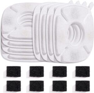 Veken Replacement Filters & Replacement Pre-Filter Sponges for 95oz/2.8L Automatic Pet Fountain
